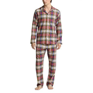 NWT Polo Ralph Lauren Men's Cotton Plaid Multi 2-Piece Pajama Set Size Large